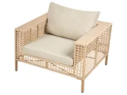 Garden Lounge Set with Table 4 Seater CALASETTA PE Rattan Beige Left Hand_999303