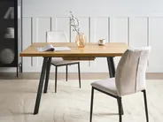 Extending Dining Table HARLOW Brown 140/180 cm 90 cm_1005836