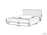 Bett mit Lattenrost Kiefernholz MAYENNE 160 x 200 cm Dunkelbraun_876591