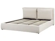 Bett mit Stauraum BAJONNA Stoff Beige 180 x 200 cm_970682