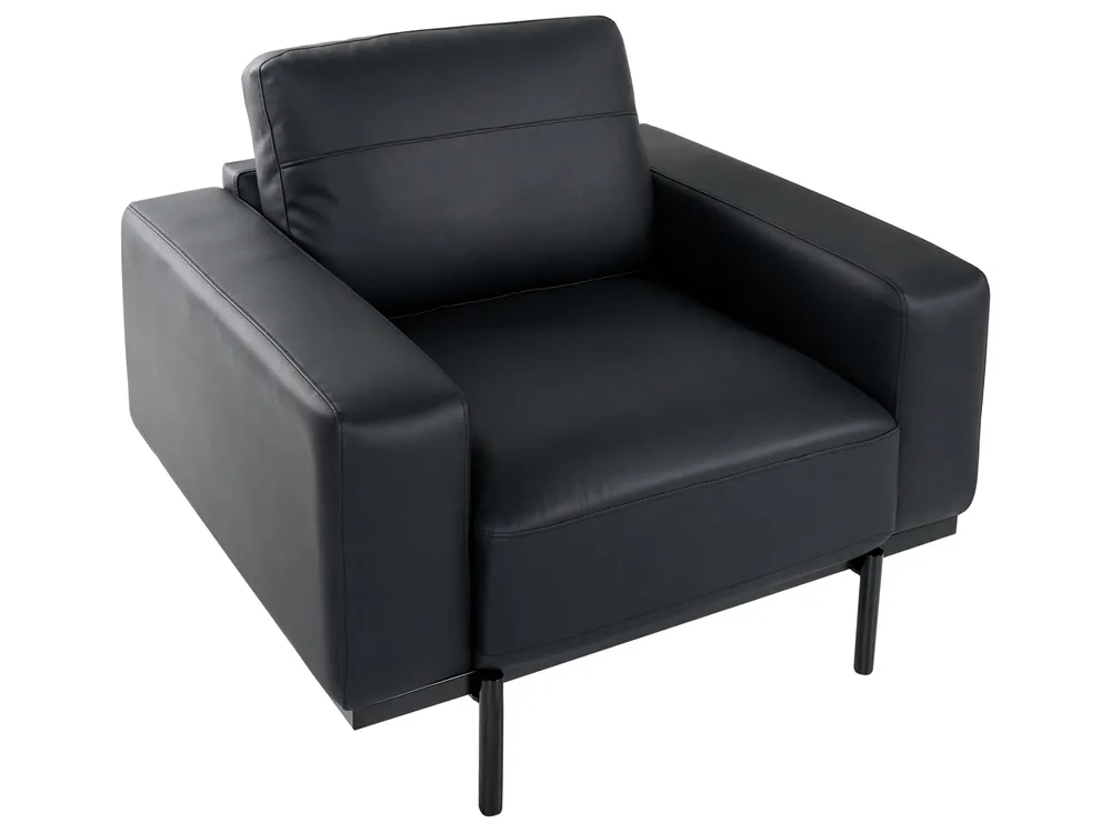 Sofa Set 6-Sitzer SOVIK Kunstleder Schwarz_1041381