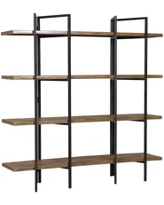 Regal mit 4 Ebenen COMPTON 165 cm Dunkelbraun_732964
