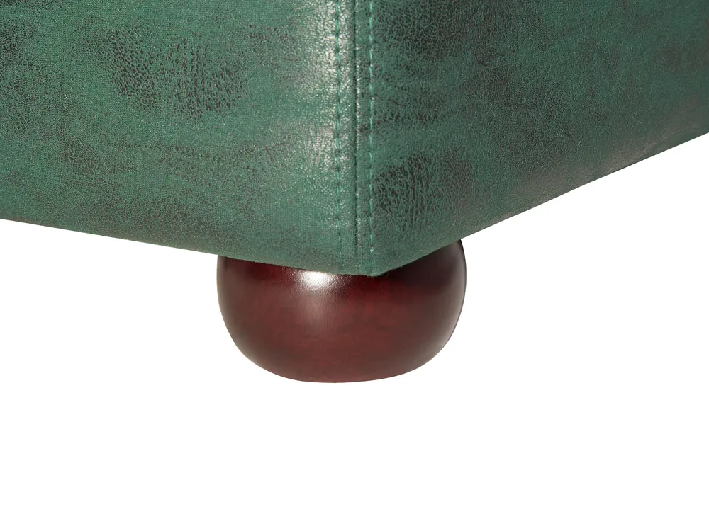 Sofa 3-Sitzer CHESTERFIELD Kunstleder Grün_696540