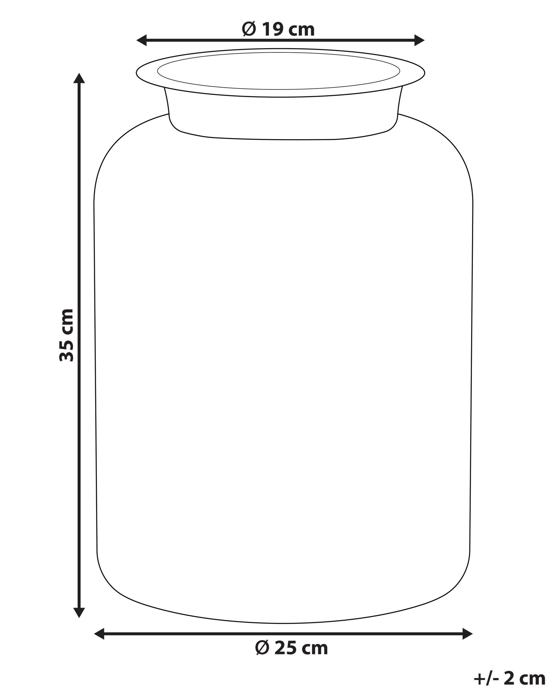 Blumenvase VINDALOO 35 cm Glas Goldbraun_830535