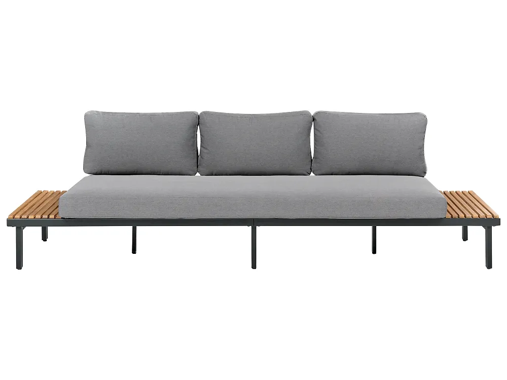 Garden Lounge Set with Table 5 Seater FIVIZZANO Acacia Wood Dark Grey_1161093