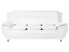 Sofa 3-Sitzer LEIRA Kunstleder Weiß
