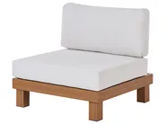 Garten Ecksofa mit Tisch 5-Sitzer SANZA modular Metall Weiß linksseitig_932439