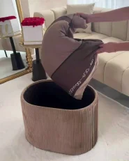 Storage Pouffe RICHLAND Velvet Beige_957252