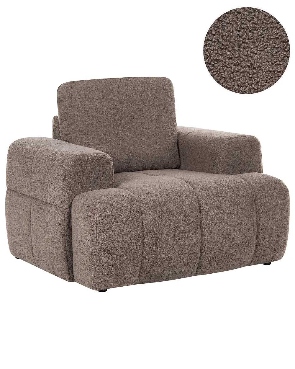 Fauteuil NARILLA Bouclé Taupe