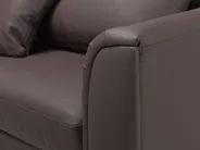 Corner Sofa 4 Seater OSLO Leather Brown Right Hand_693529