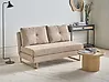 Schlafsofa 3-Sitzer JERSLEV Stoff Hellbraun
