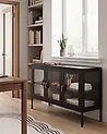3 Door Sideboard GLEORA Metal Black