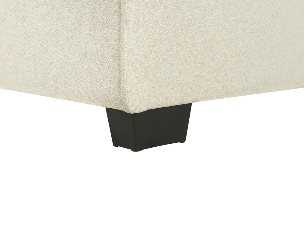 Corner Sofa Bed 3 Seater ROMEDAL Fabric Beige Left Hand_748937