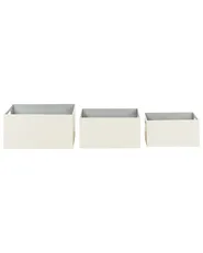 Aufbewahrungsbox 3er Set LARSA Kunstleder Beige_954312