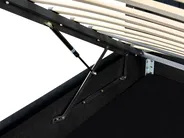 Bett mit Stauraum LUBBON Samtstoff Schwarz 160 x 200 cm_833824