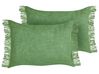 Dekokissen 2er Set MABA 50 x 35 cm Baumwolle Grün Ohne Muster
