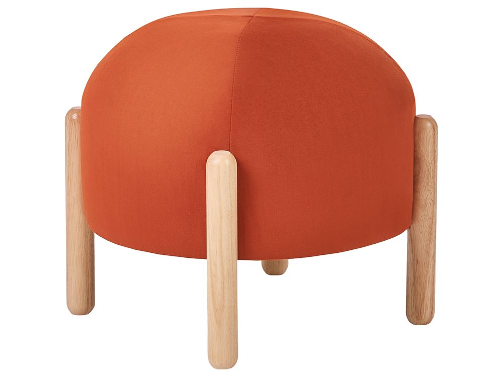 Footstool HELEN Velvet Orange