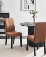 Esszimmerstuhl 2er Set BROADWAY Kunstleder Goldbraun_756135