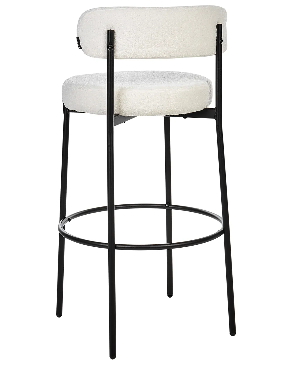 Set mit 2 Barstühlen ALLISON Bouclé Weiß_915906