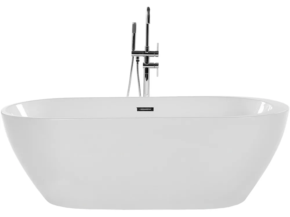 Freistehende Badewanne NEVIS 150 x 75 cm Weiß
