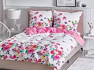 Bettwäsche-Set LARYNHILL 155 x 220 cm Baumwollsatin Rosa_1178255