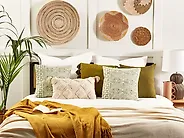 Dekokissen 2er Set LARICS 45 x 45 cm Baumwolle Grün Orientalisches Muster_1178443