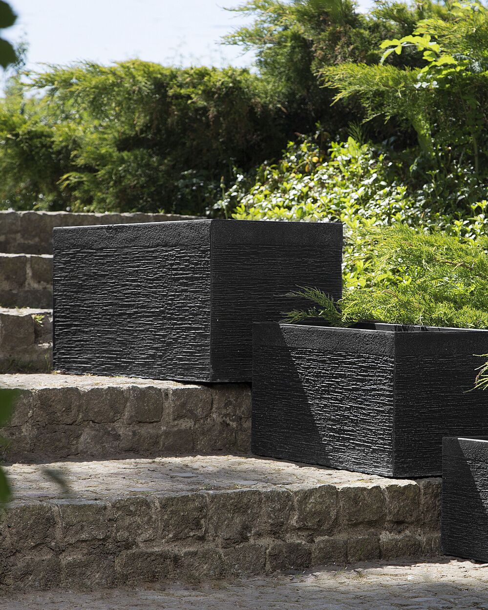 Blumenkübel MYRA 80 cm Schwarz