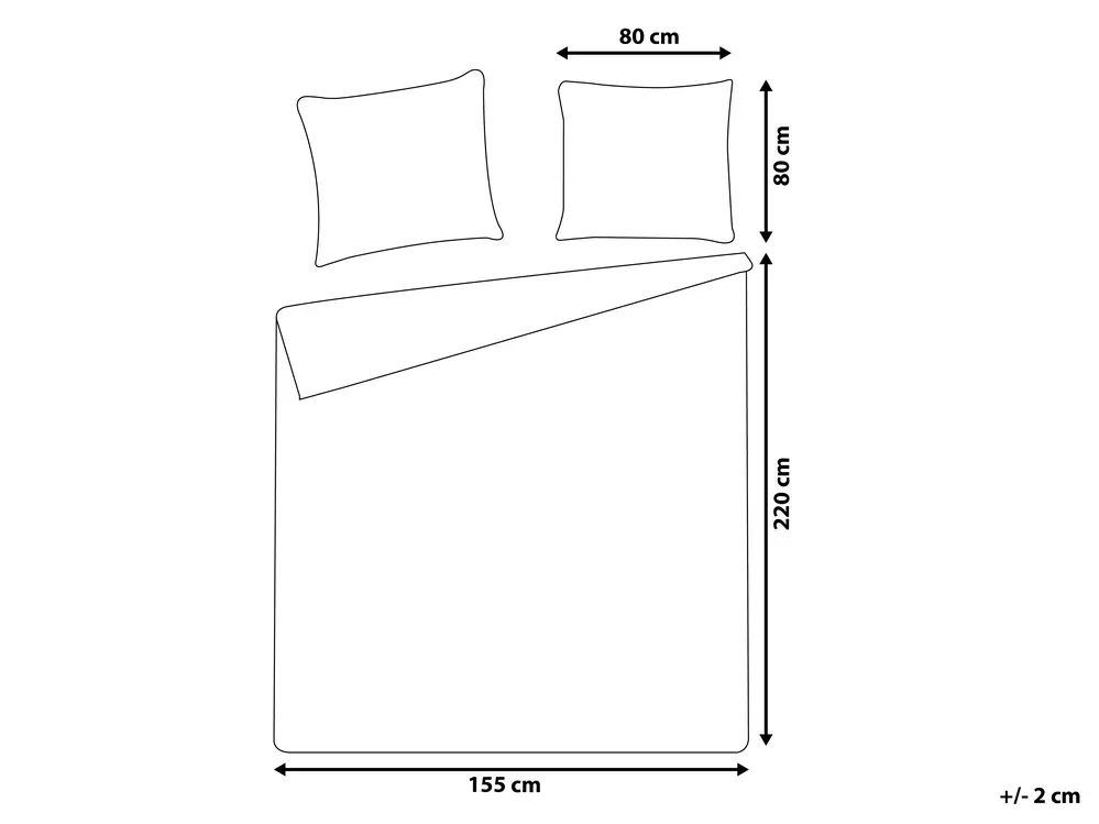 Bettwäsche-Set AVONDALE 155 x 220 cm Baumwollsatin Weiß_815197
