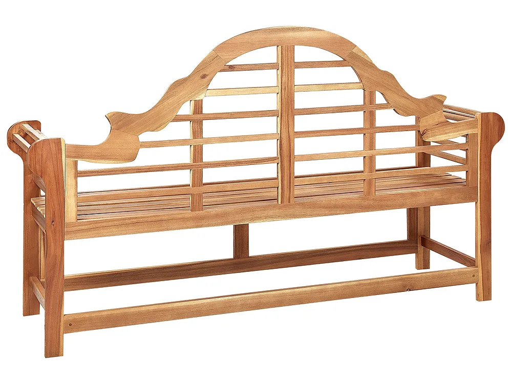 Gartenbank mit Auflage MARLBORO 180 cm Akazienholz Blau_1153739