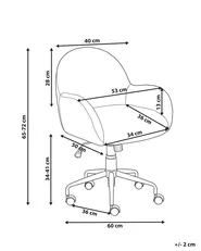 Chaise de bureau JUBBI Fourrure synthétique Blanc cassé_1163890