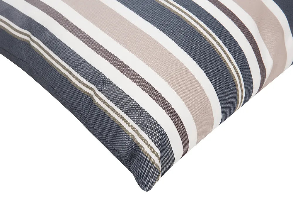 Gartenkissen 2er Set KASTOS Streifenmuster 40 x 40 cm Taupe_771028