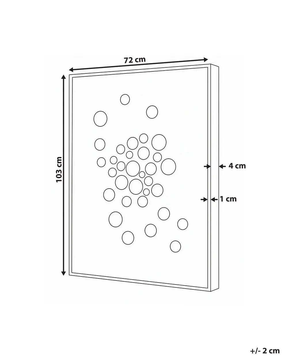 Wandobjekt BANTRY 103 cm Weiß_1071410