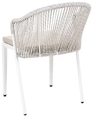 Set of 2 Garden Chairs with Cushions PARANEA Metal Off-White_1179676