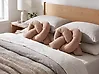 Dekokissen 2er Set GLADIOLUS 172 x 14 cm Bouclé Hellbraun Ohne Muster