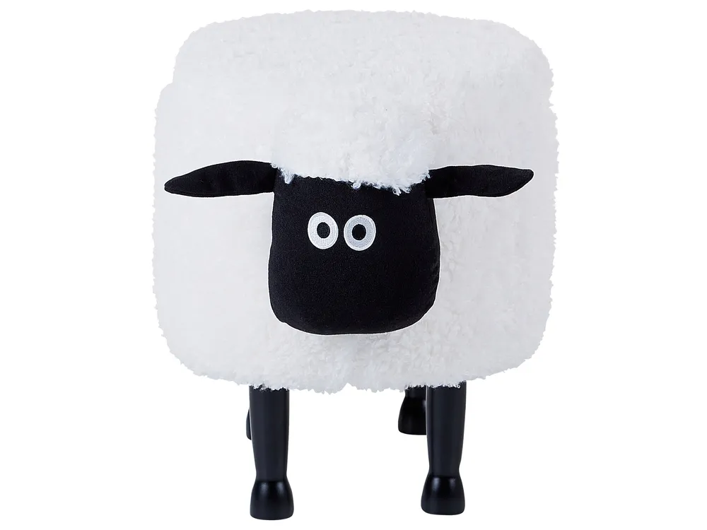 Tierhocker mit Stauraum SHEEP Schaf Stoff Weiß_852387