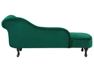 Rechtsseitige Chaiselongue NIMES Samtstoff Grün_805961