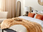 Blanket BAYBURT 150 x 200 cm Sand Beige_850714