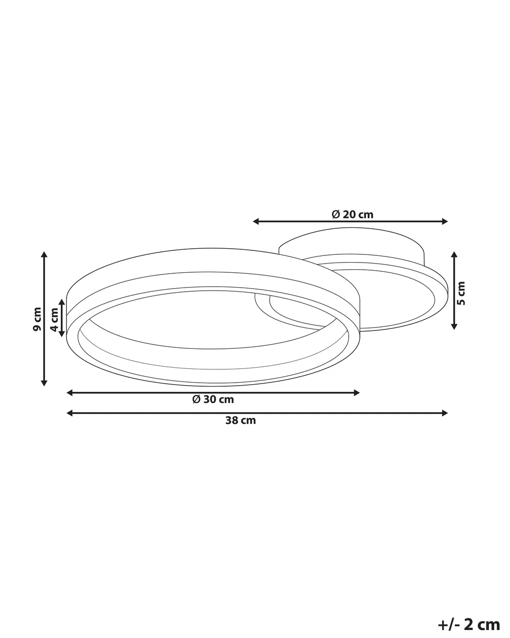LED Deckenlampe GLYDE Metall Dunkelbraun_847366