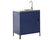 Outdoor Kitchen Cabinet with Sink VILAMA Blue_973848