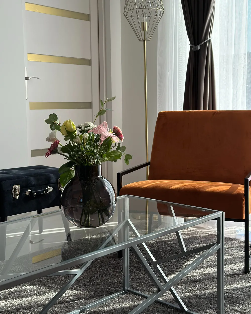 Couchtisch ORLAND Glas Silber_975155