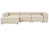 Modul Ecksofa 4-Sitzer ARDAL Stoff Beige rechtsseitig