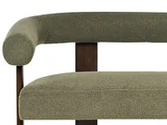 Sofa Set ILBRO Bouclé Grün / Dunkelbraun_984954