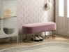 Bank MILRY Samtstoff Rosa