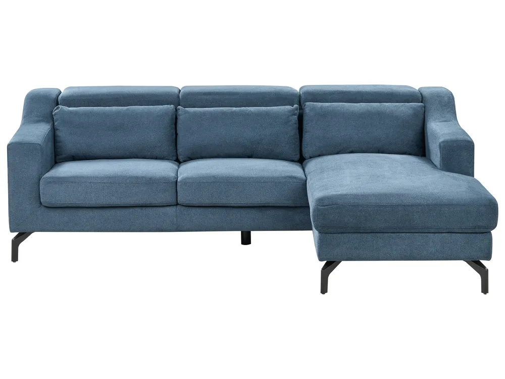 Ecksofa 4-Sitzer GLOSLI Stoff Marineblau linksseitig