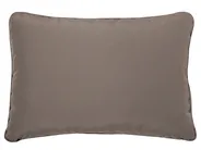 Garden Bench with Cushion PORTICI 210 cm Eucalyptus Wood Dark Brown/ Taupe_691786