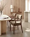 Esszimmerstuhl 2er Set DALBO Bouclé Braun / Taupe
