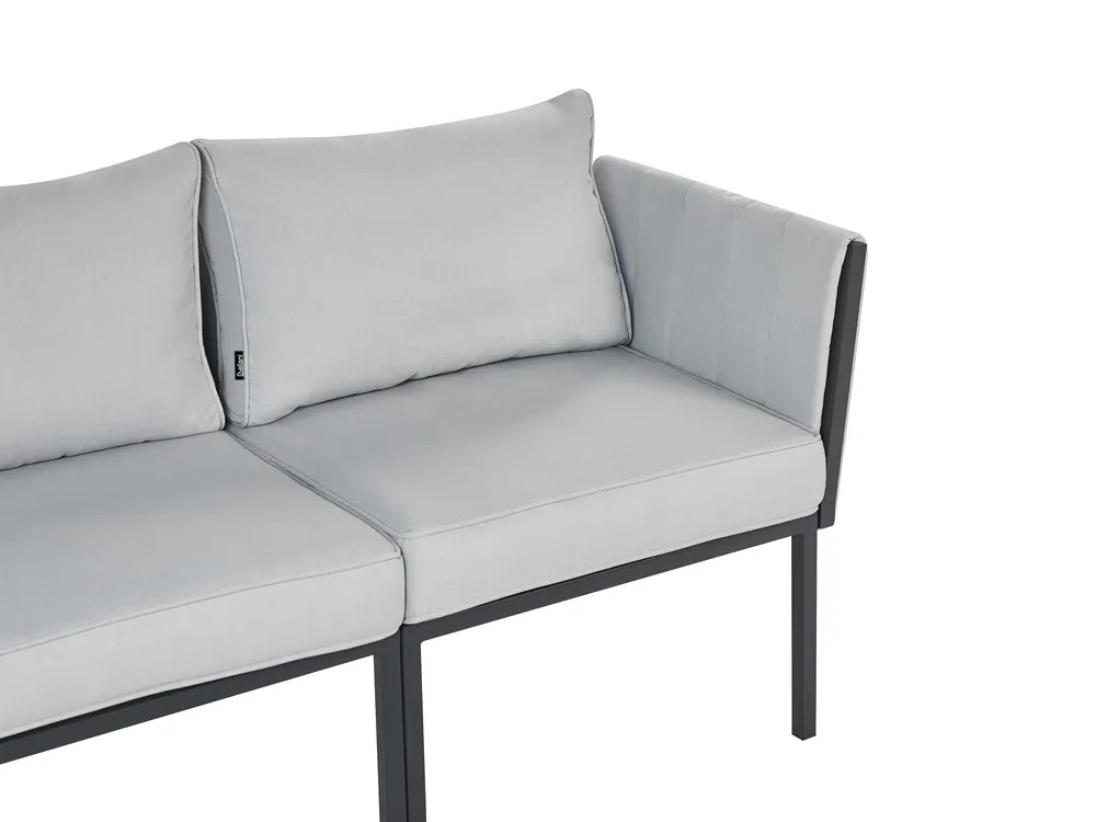 Lounge Set mit Tisch 5-Sitzer SKALA Metall Hellgrau_934646