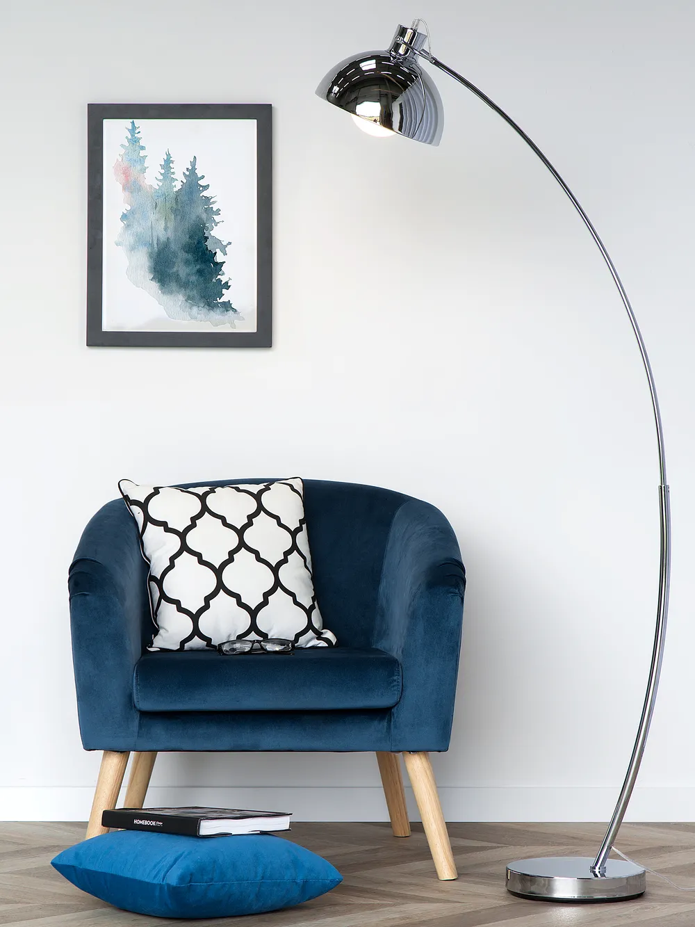 Floor Lamp DINTEL Metal Silver_703511