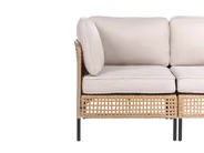 Lounge Set mit Tisch 6-Sitzer OMEGANA modular Polyrattan Hellbeige_1040905