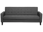 Schlafsofa 3-Sitzer VEHKOO Stoff Dunkelgrau_750407